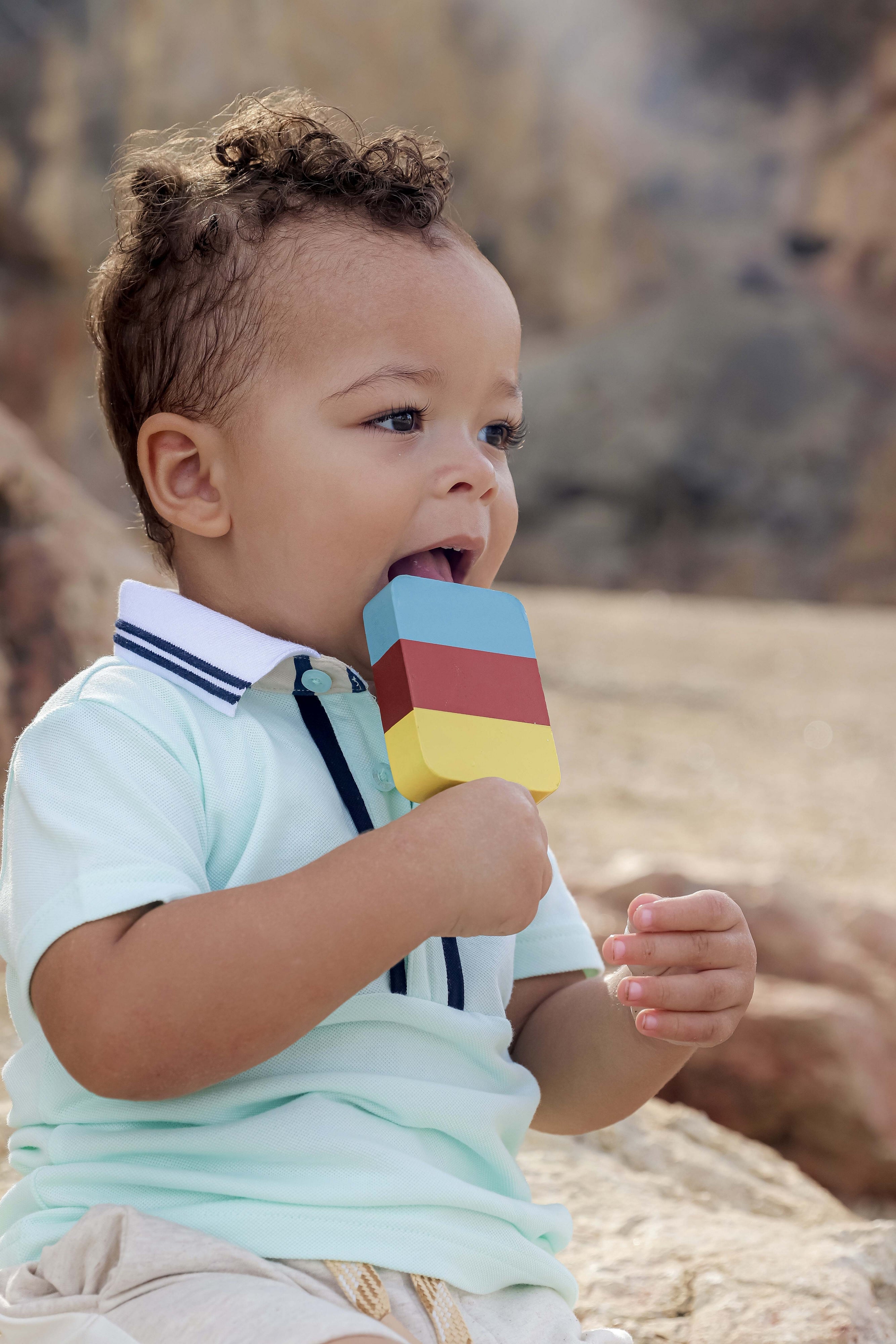 Polo met korte mouwen | Aqua blauw