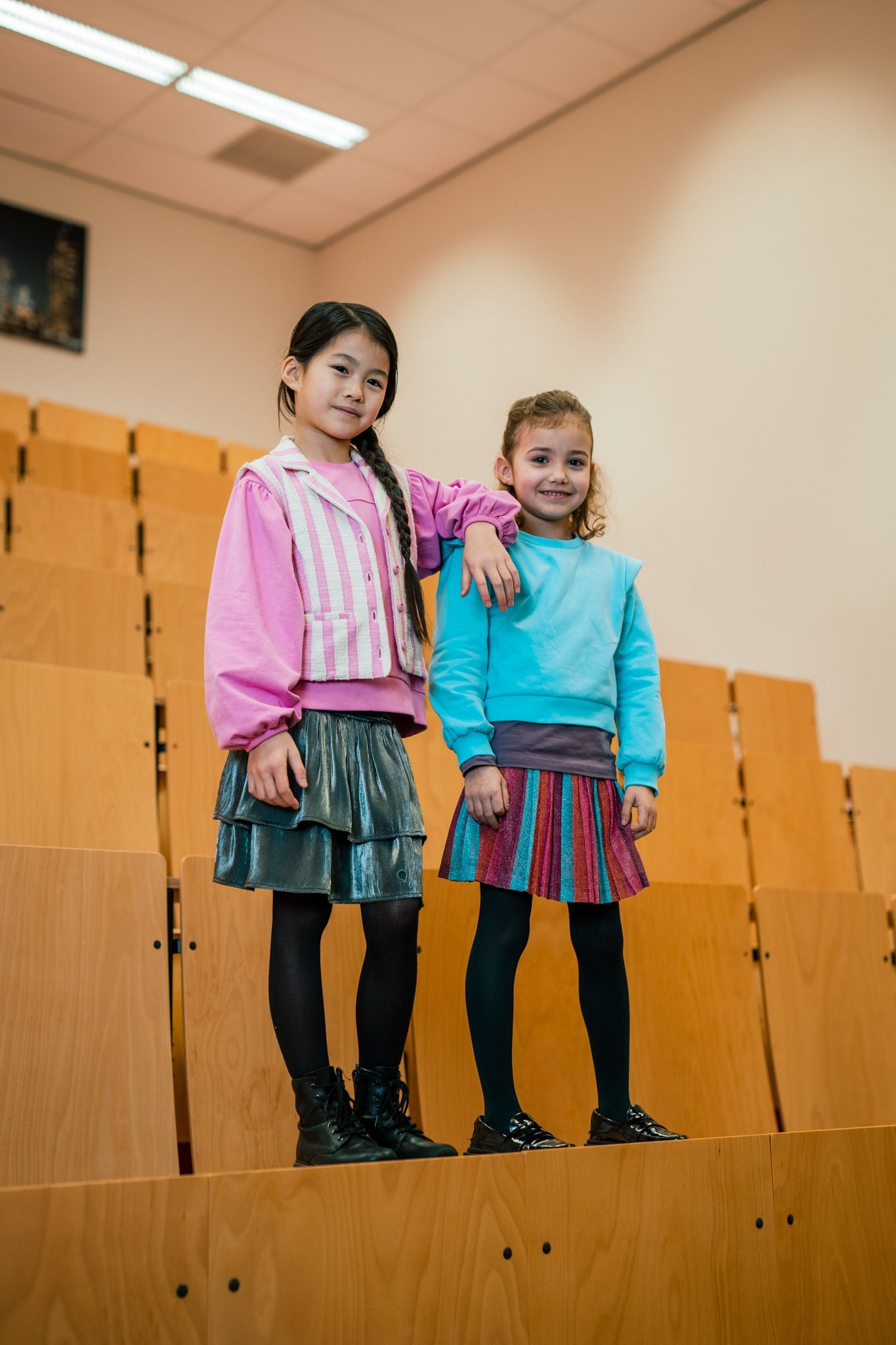 SKIRTS | AOP Soft Grey Stripe