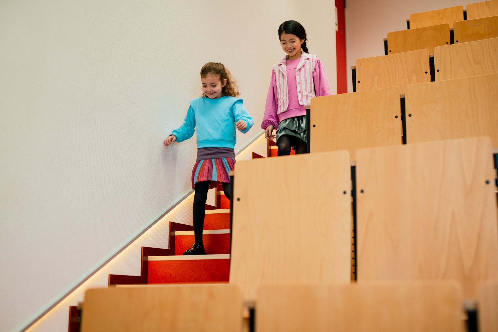 SKIRTS | AOP Soft Grey Stripe