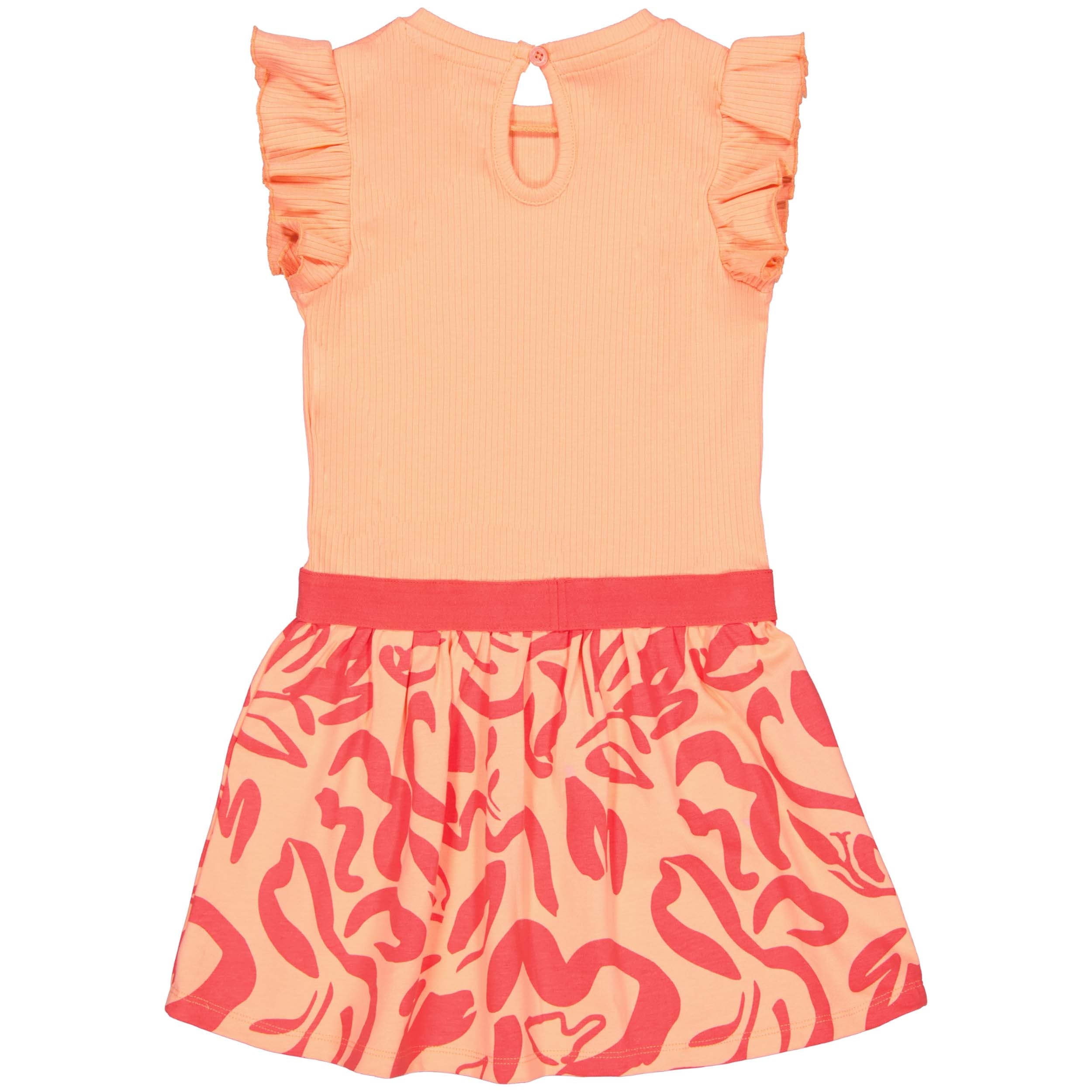 Jurk Oranje met bloemen | AOP Orange Flower