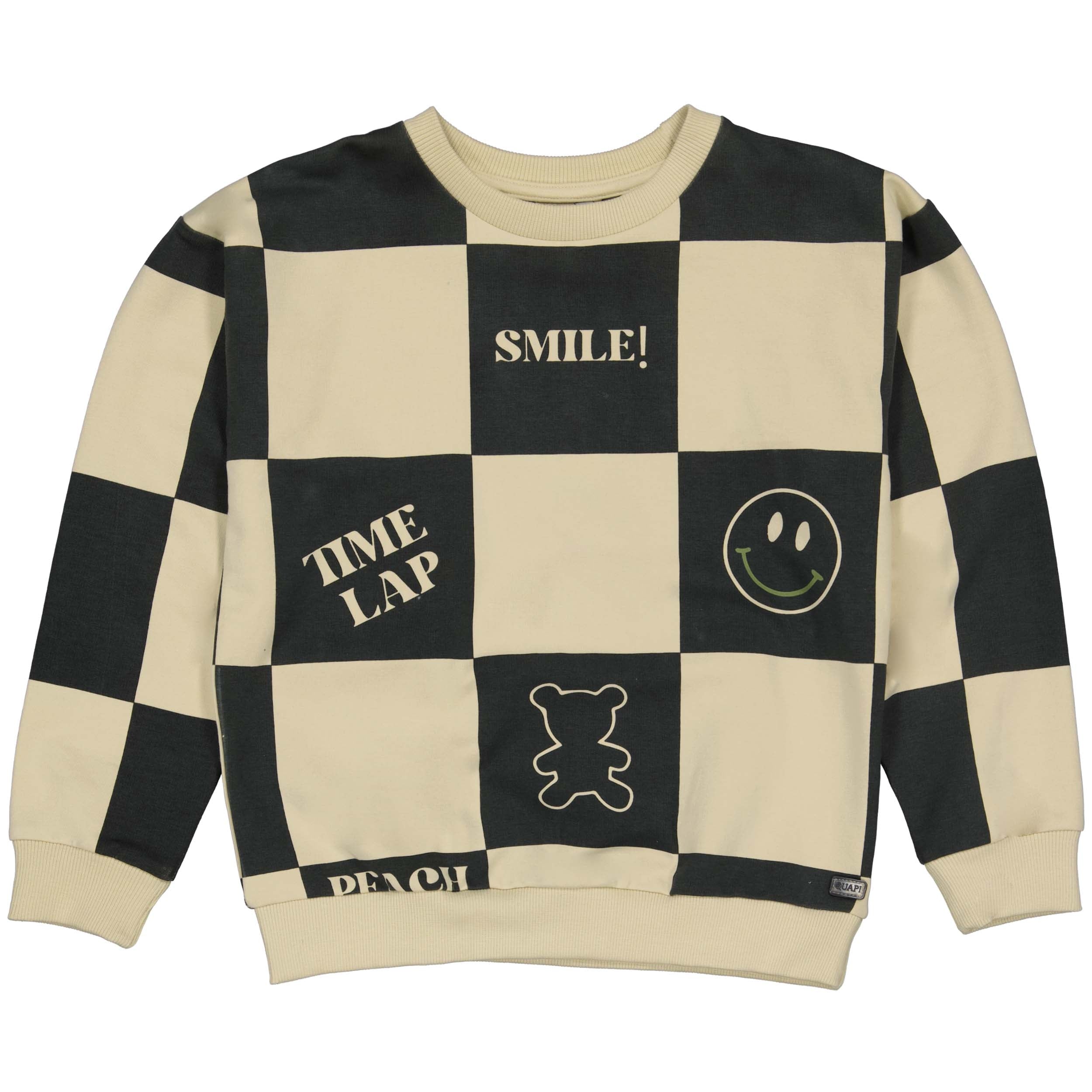 Trui Grijs geblokt | AOP Grey Shapes