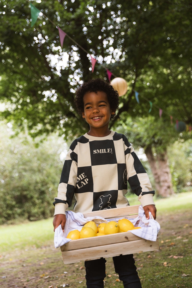 Trui Grijs geblokt | AOP Grey Shapes