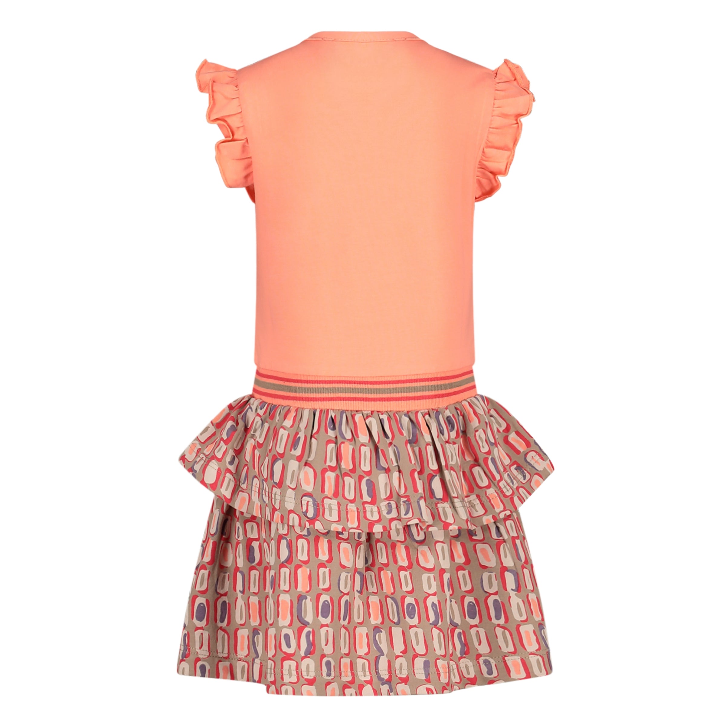 Jurk Oranje en Beige | AOP Sand Sketch