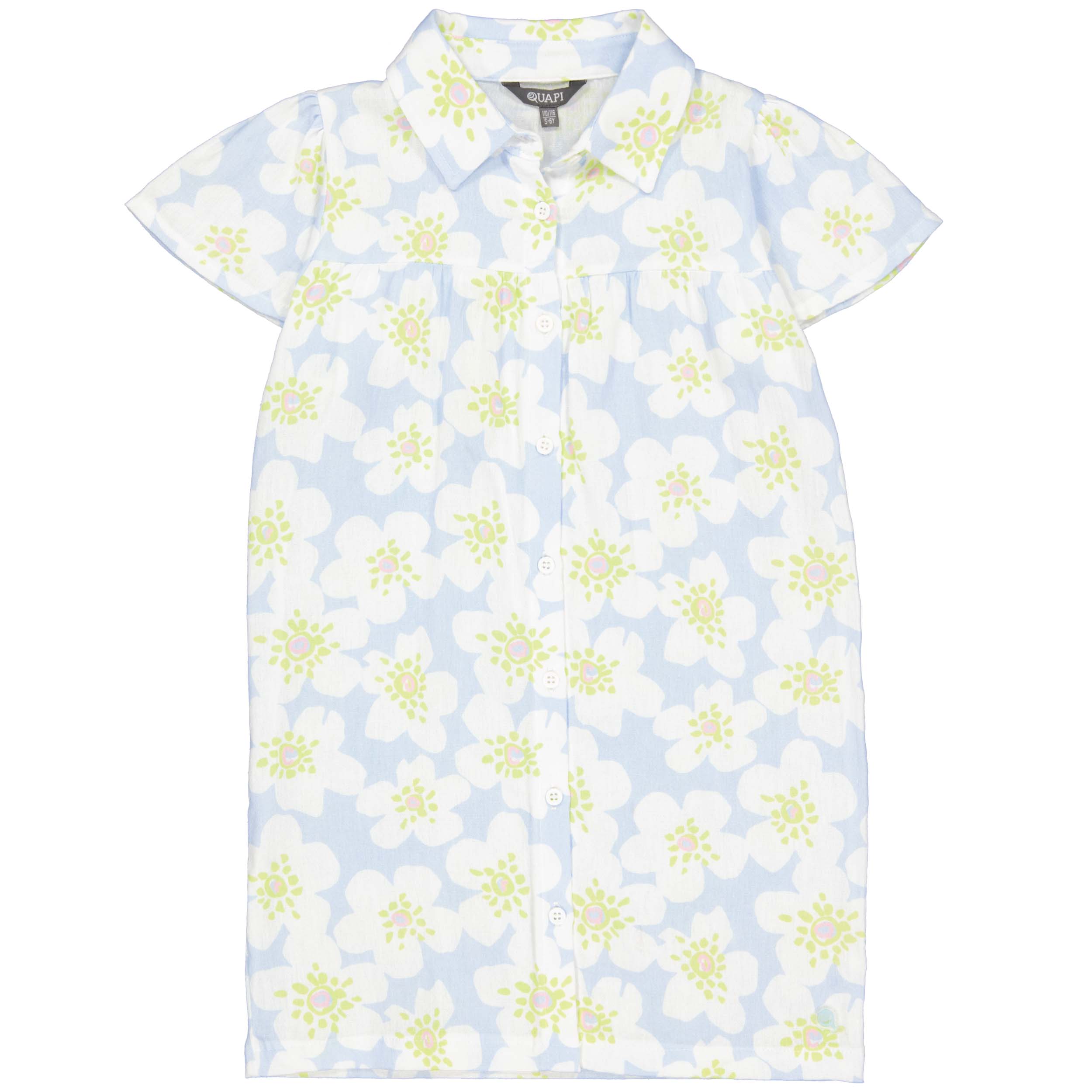 Jurk Blauw | AOP Blue Flower