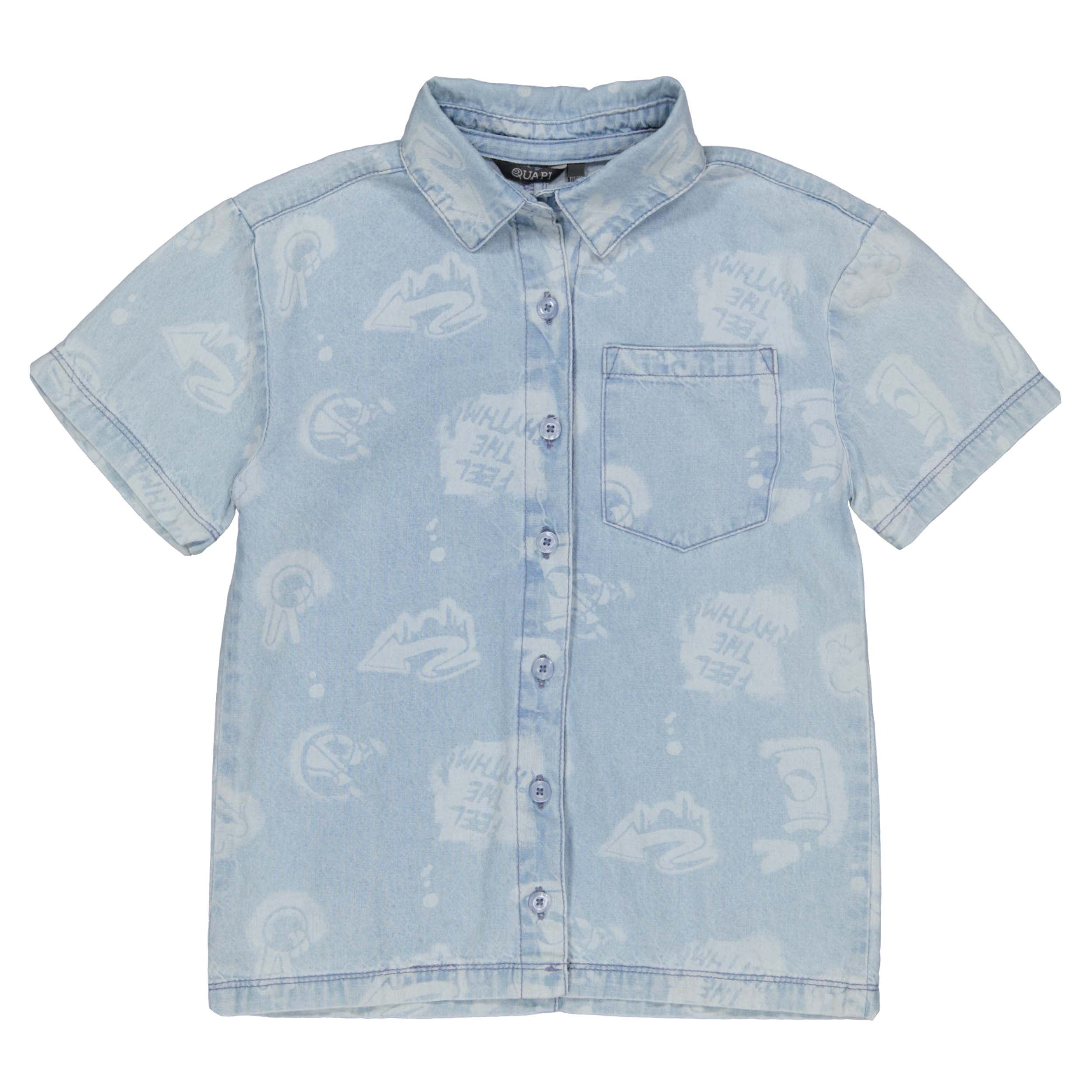 Shirt Blauw | AOP Blue Graphic