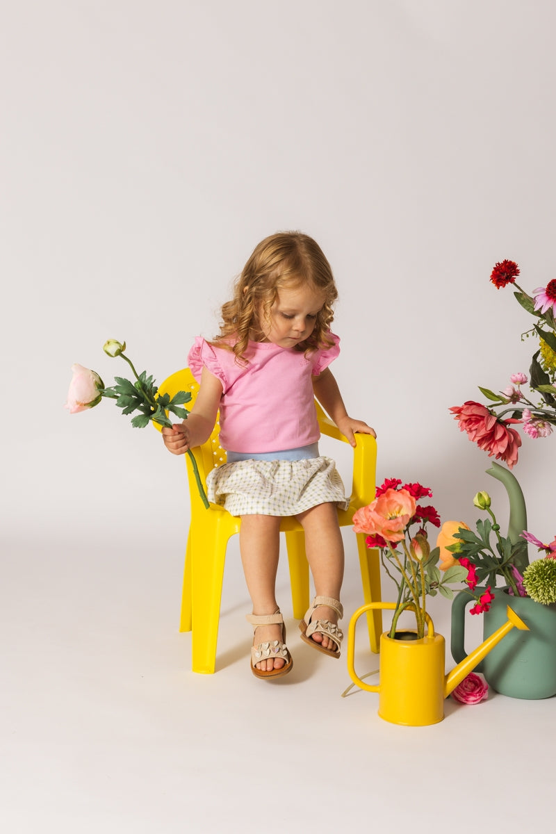 Jurk Roze met Blauw | AOP Blue Check