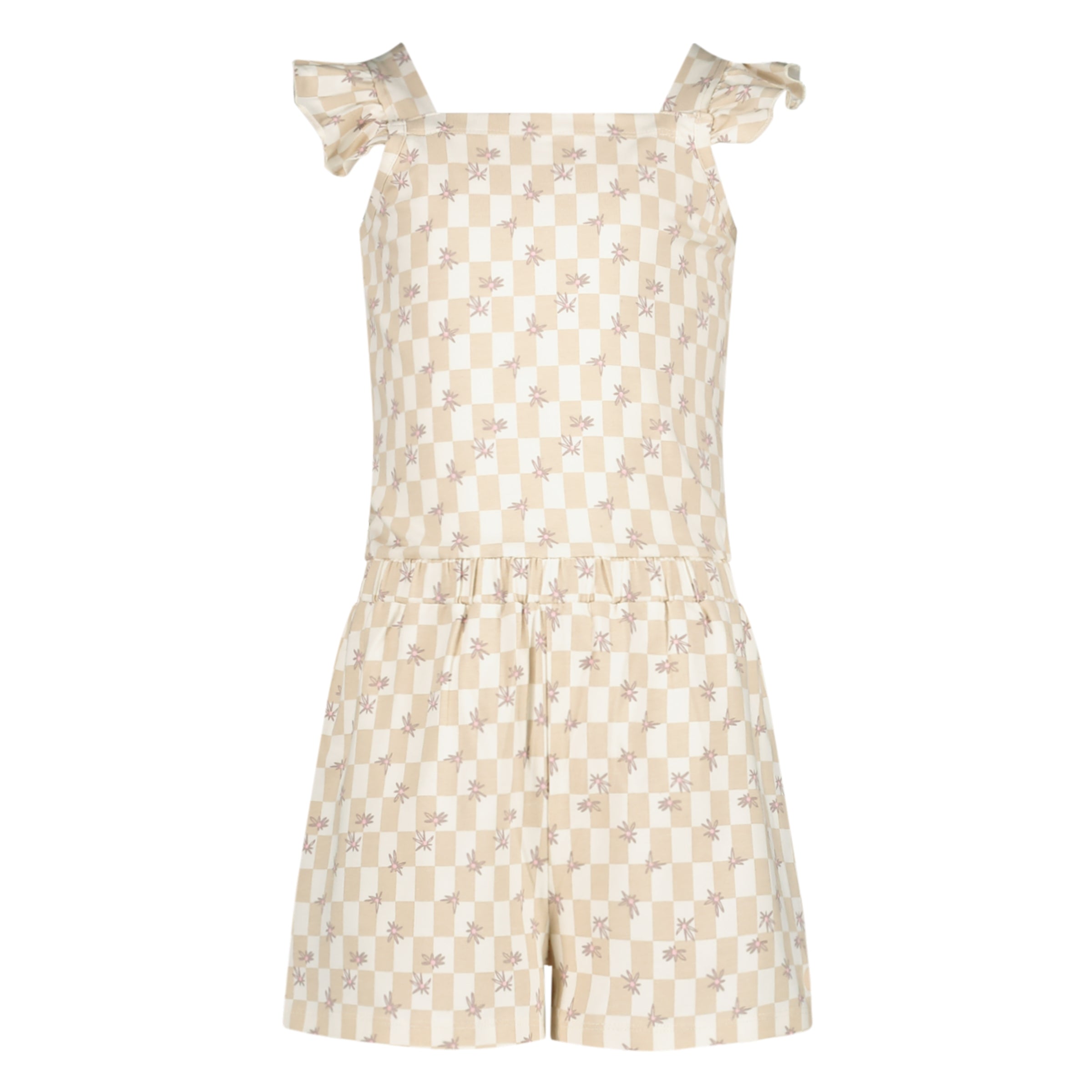 Broek Wit | AOP White Check