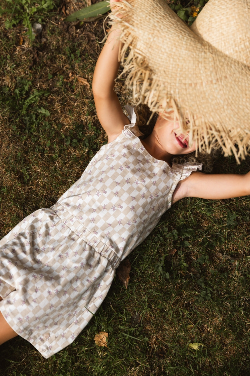 Broek Wit | AOP White Check