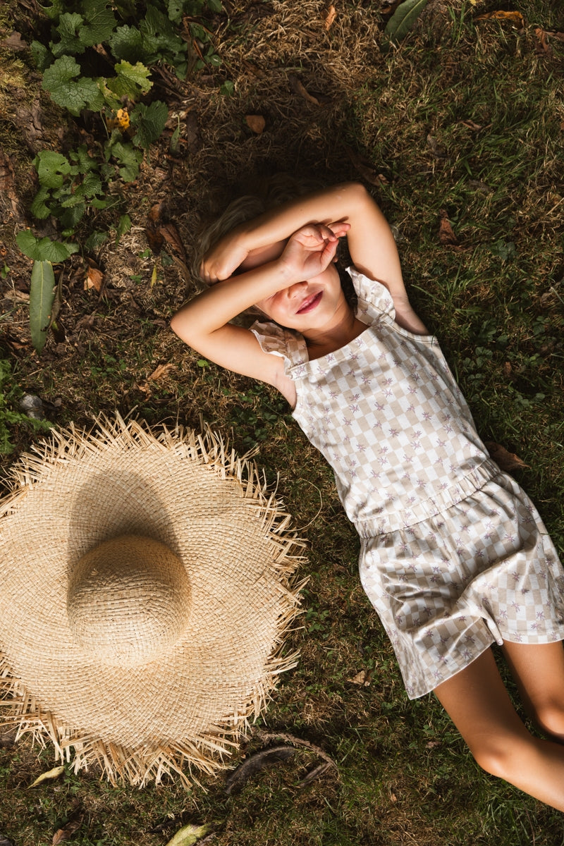 Broek Wit | AOP White Check