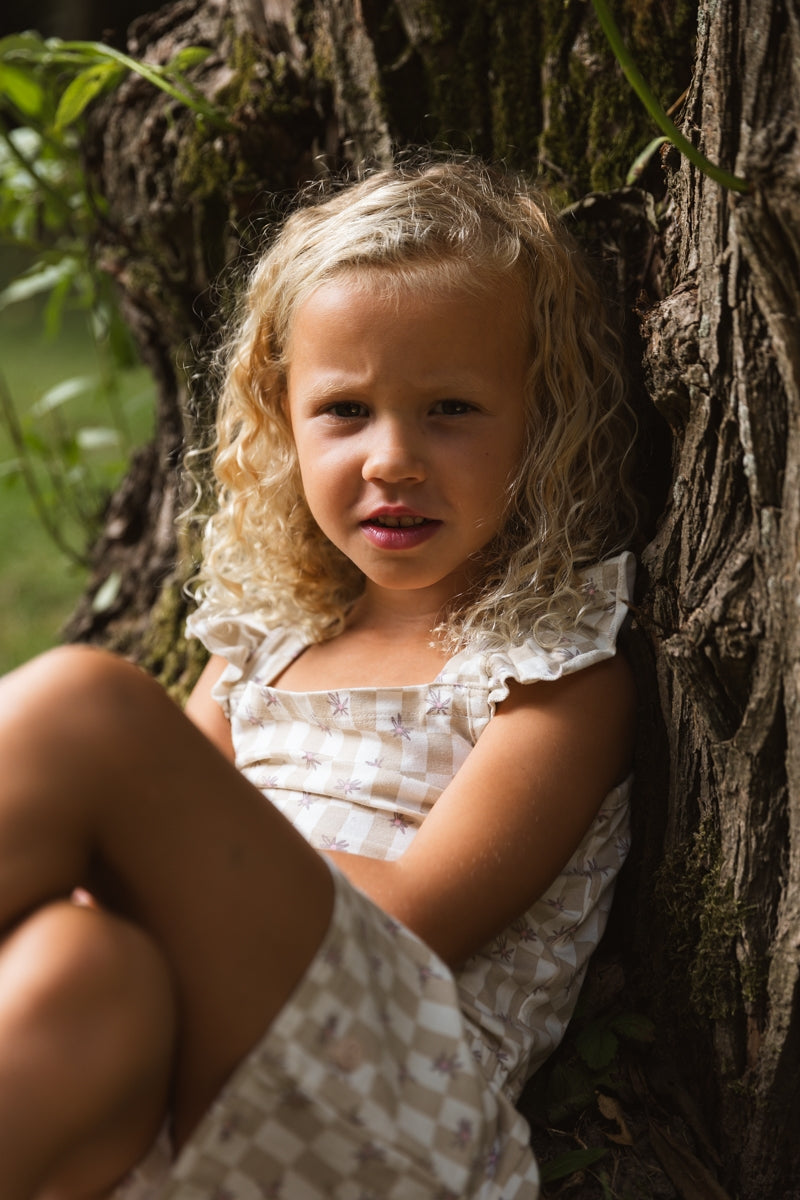 Broek Wit | AOP White Check