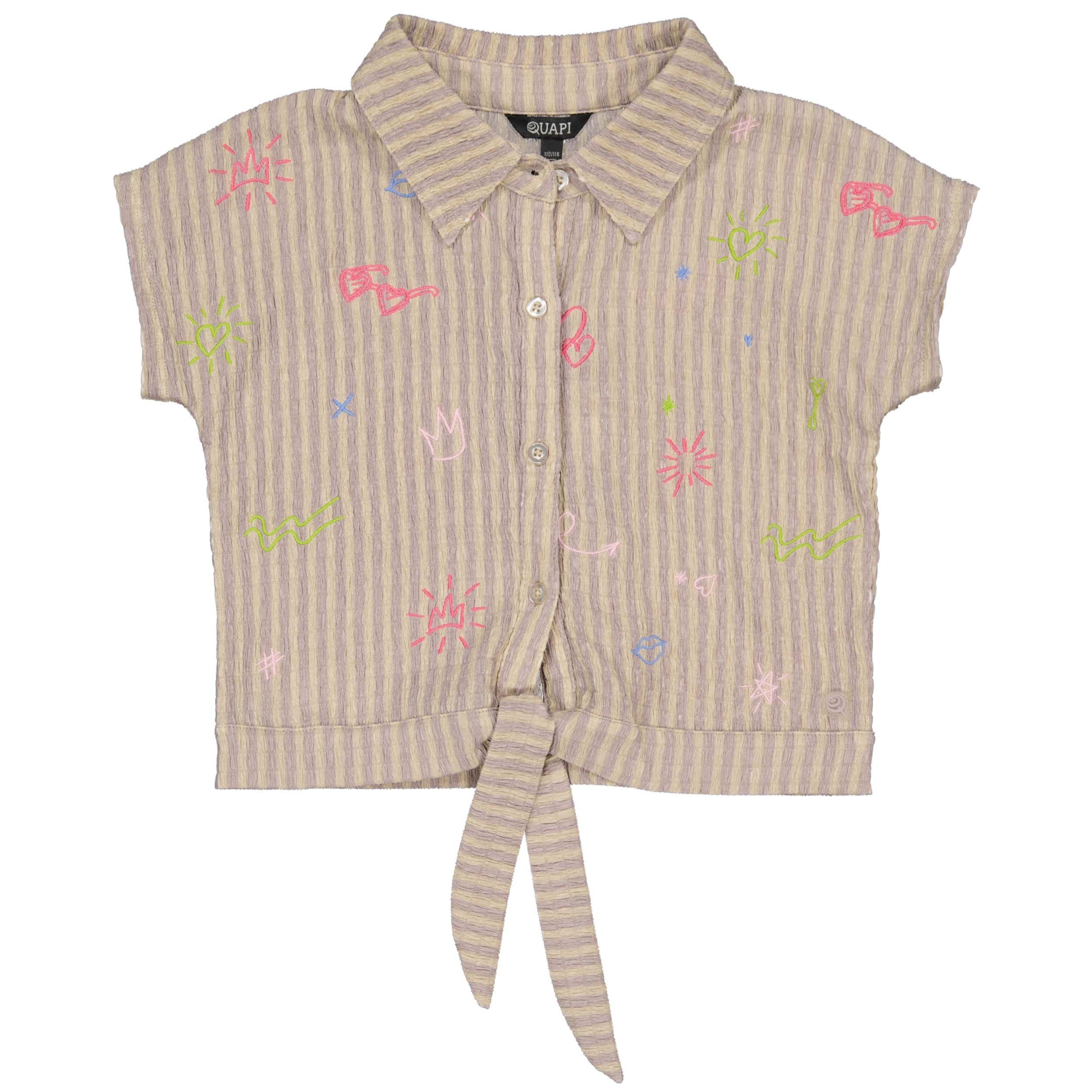 Shirt Paars | AOP Purple Stripe