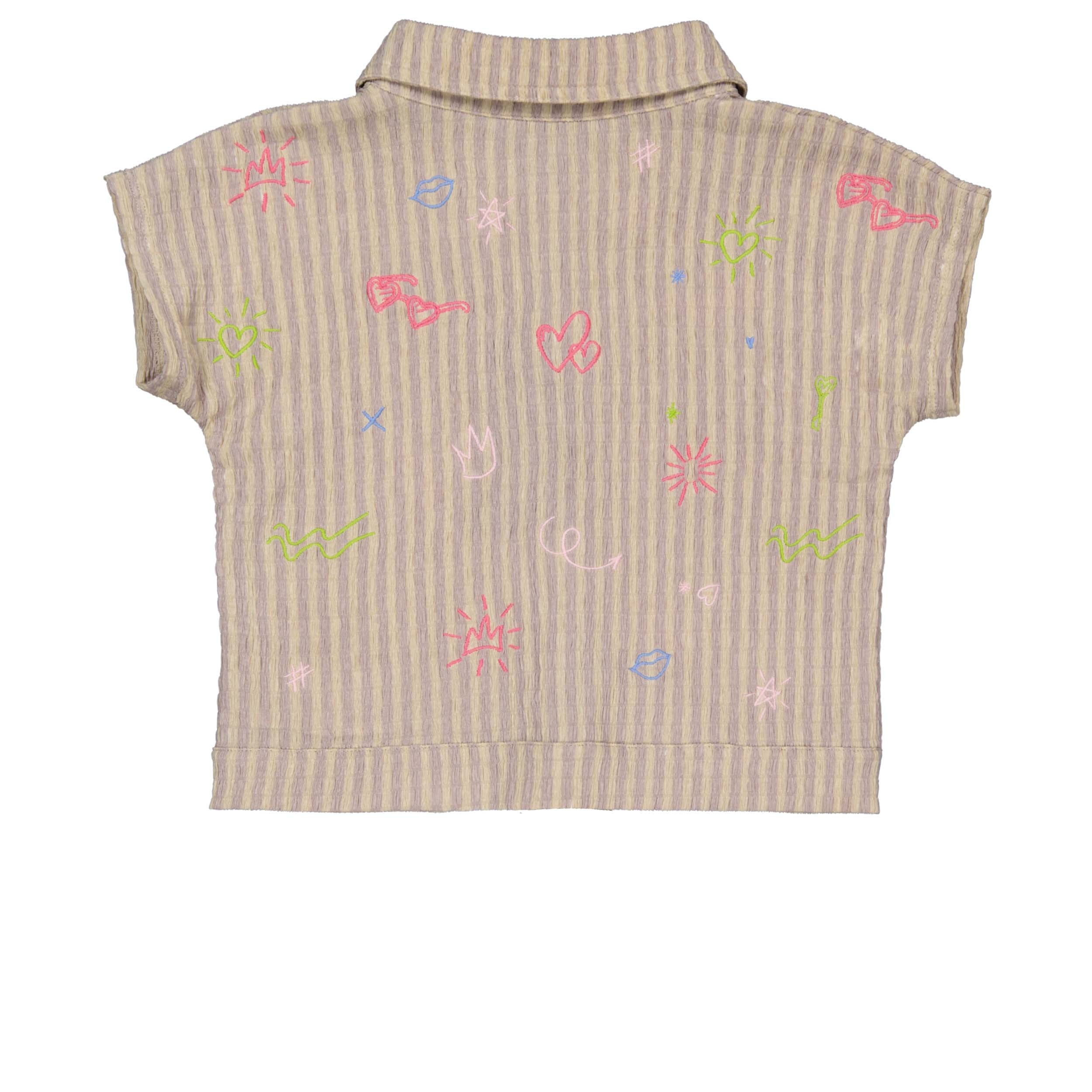 Shirt Paars | AOP Purple Stripe