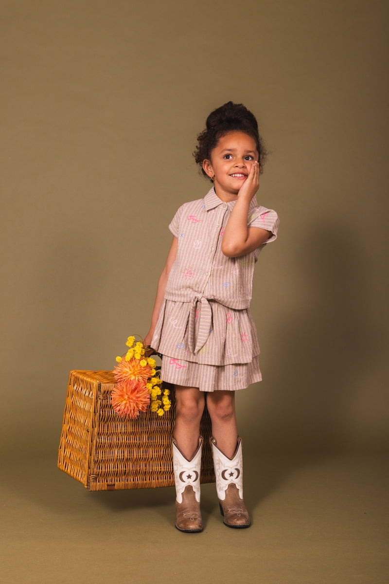 Shirt Paars | AOP Purple Stripe