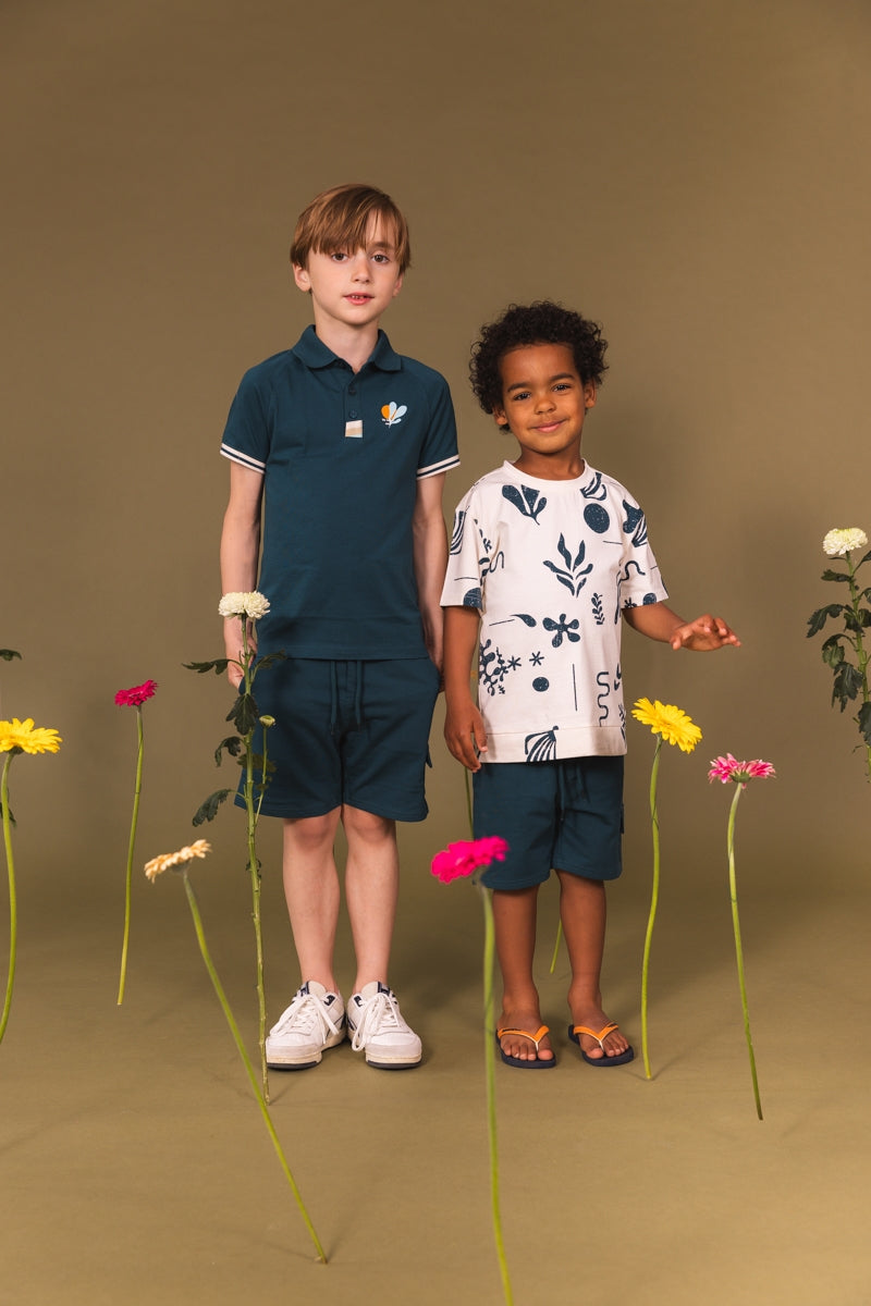 Shirt Blauw | AOP Blue Graphic