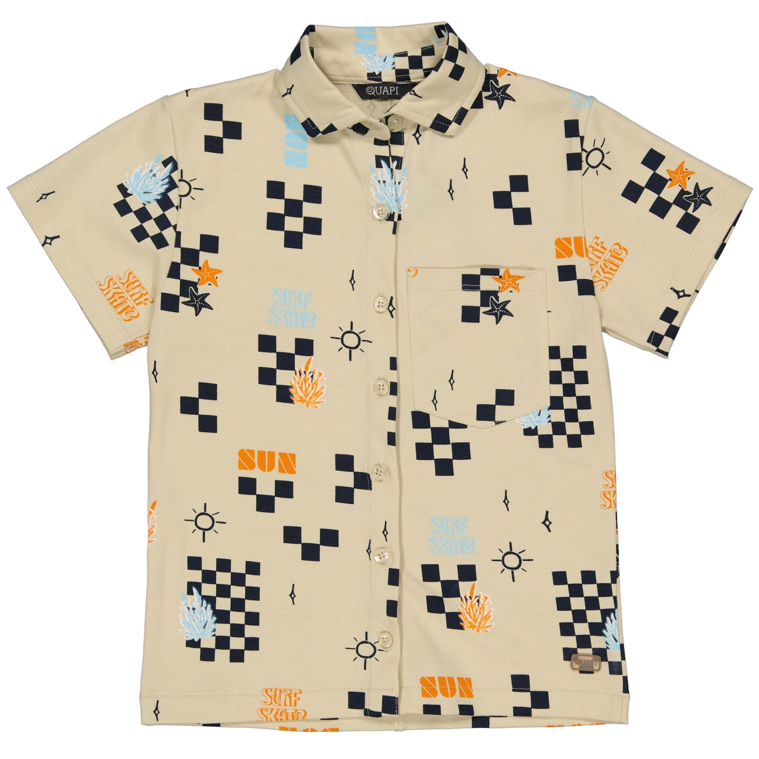 Shirt Beige | AOP Sand Check