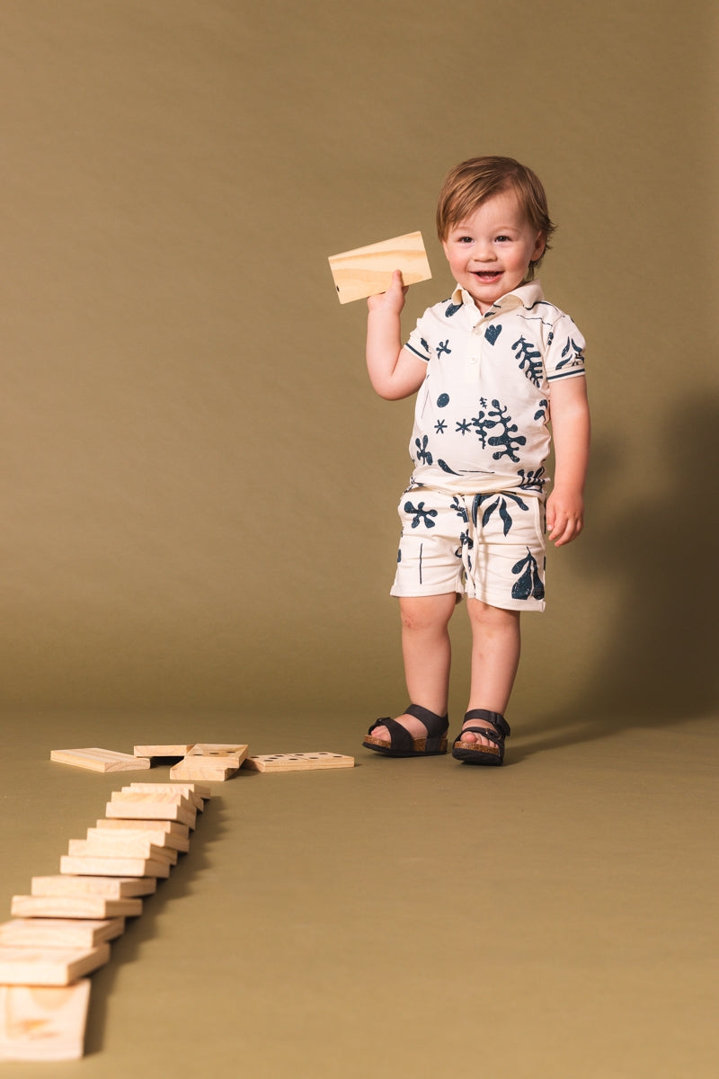 Shirt Blauw | AOP Blue Graphic