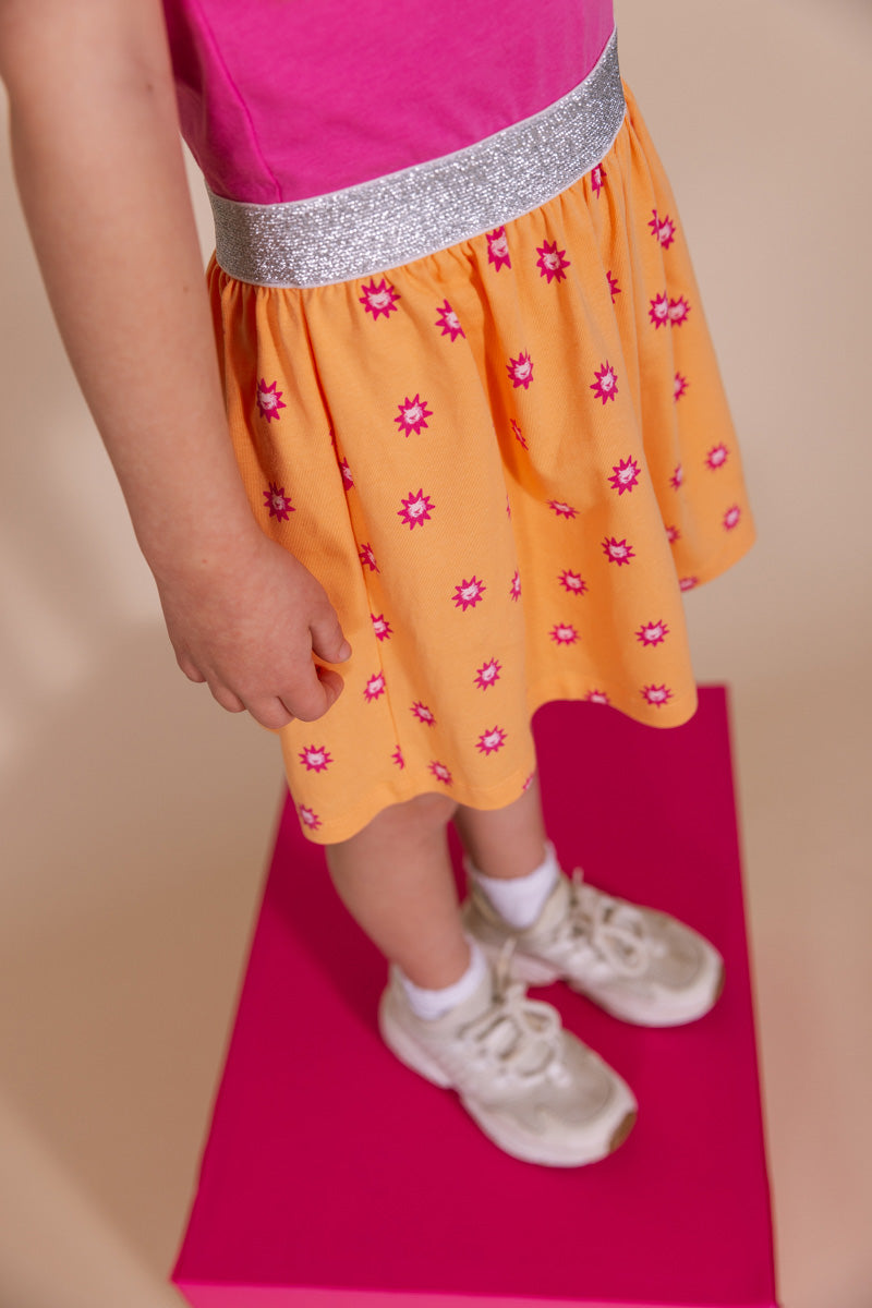 Jurk Oranje | AOP Orange Sketch