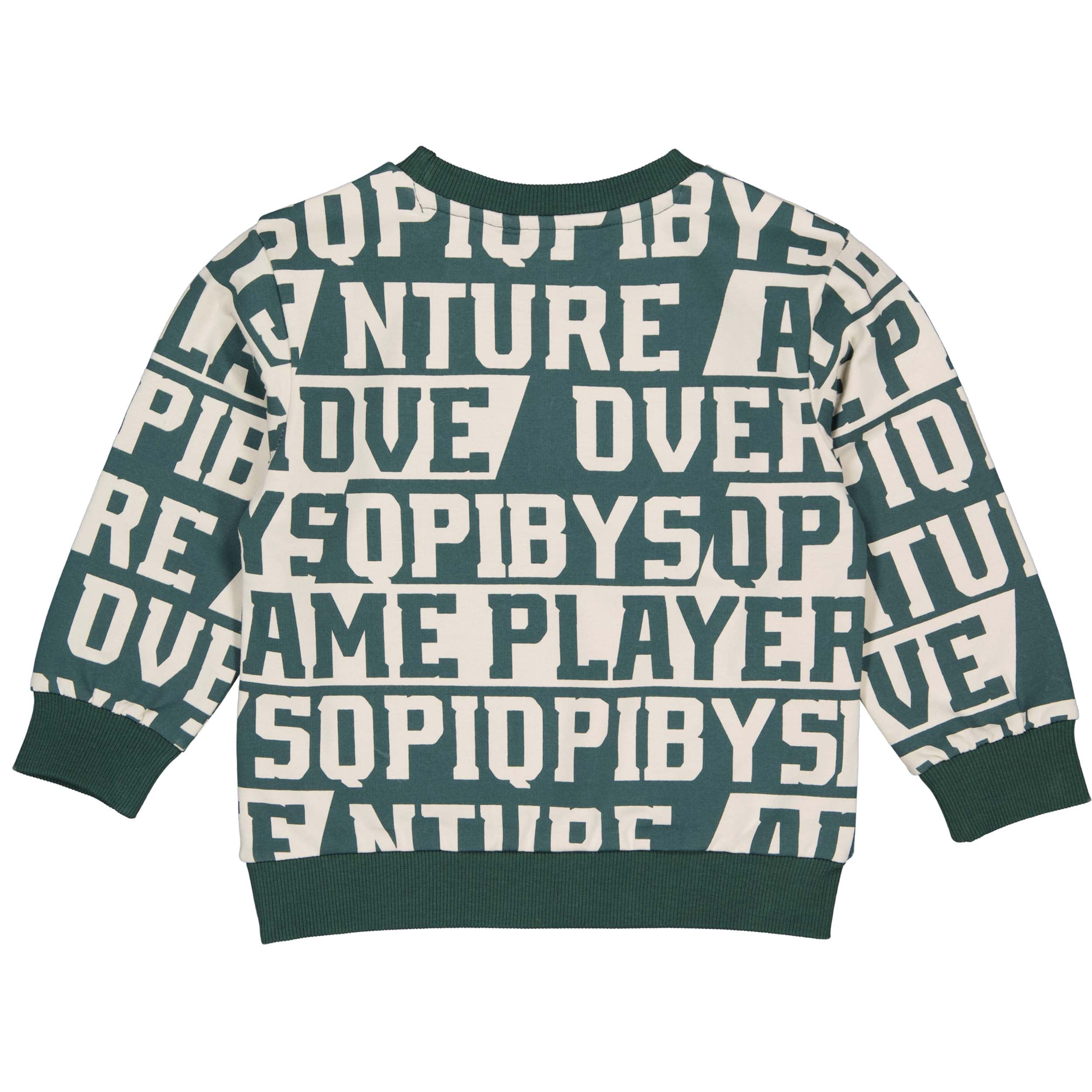 SWEATERS | AOP Bottle Green Text