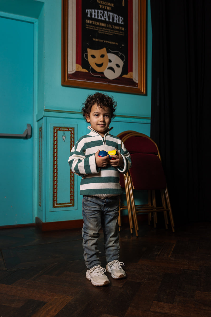 Pullover groen/wit gestreept | AOP Green Stripe