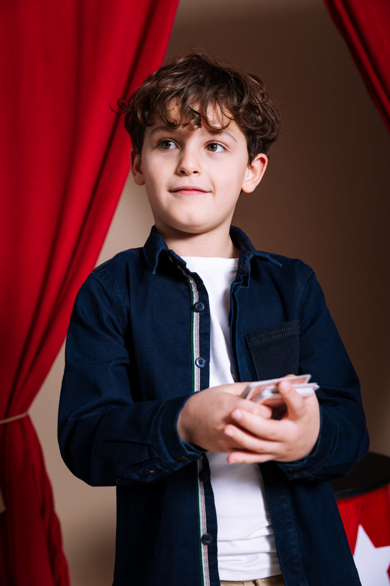 Blouse donkerblauw denim | Dark Blue Denim