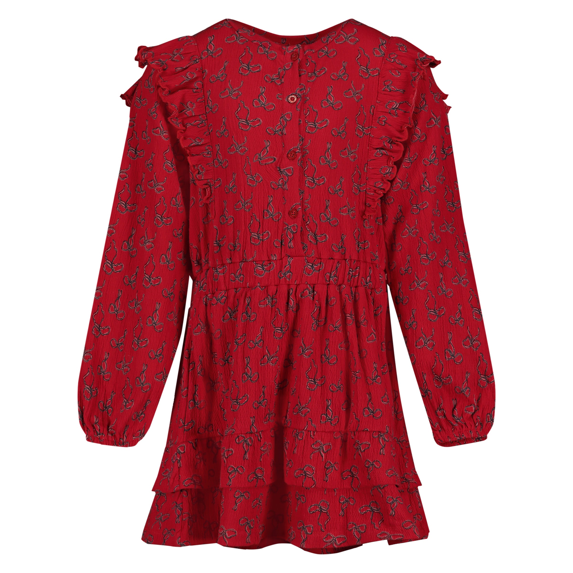 Jurk rood | AOP Red Bow