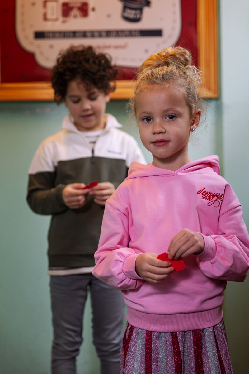 Hooded sweater roze | Soft Pink