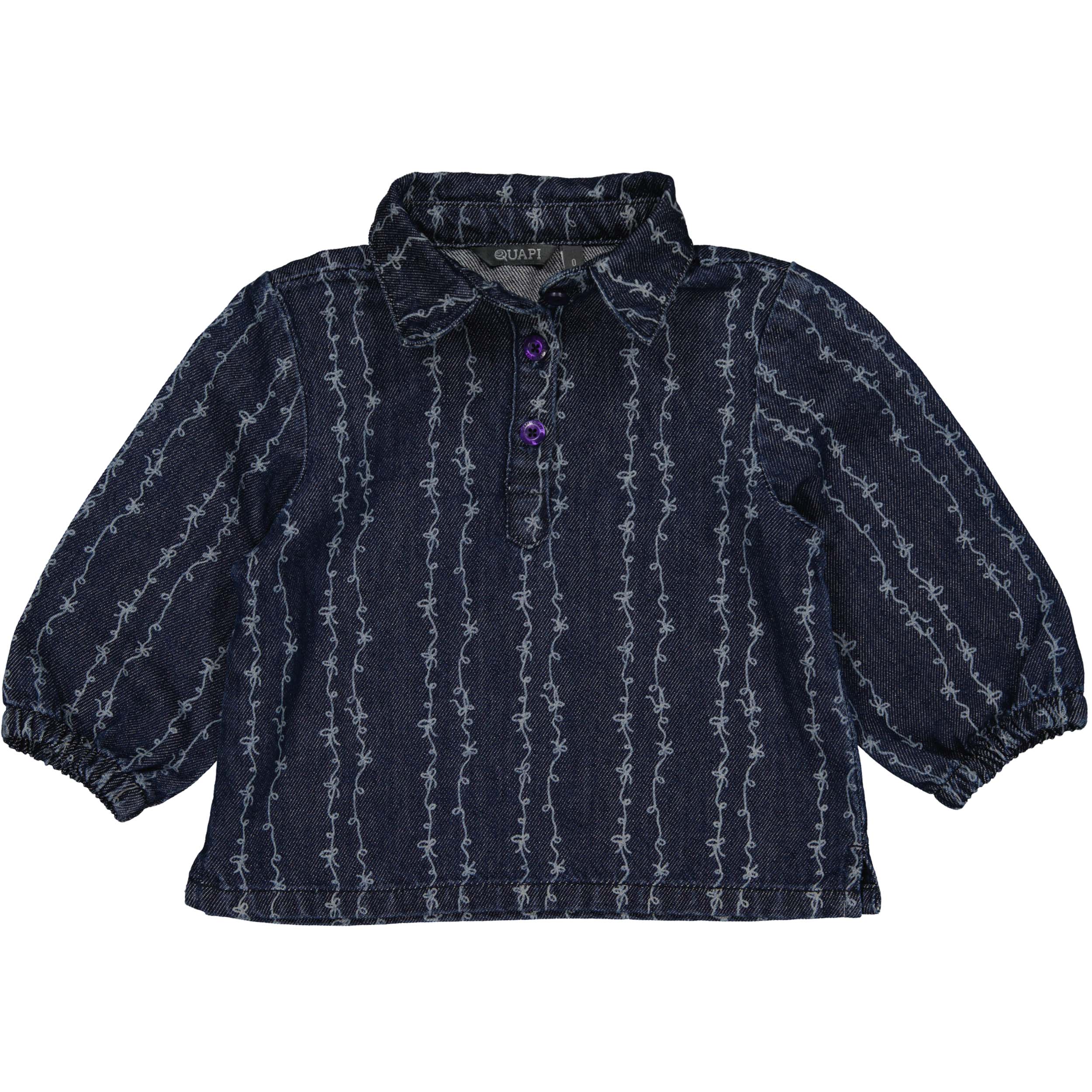 Blouse denim | AOP White Sketch