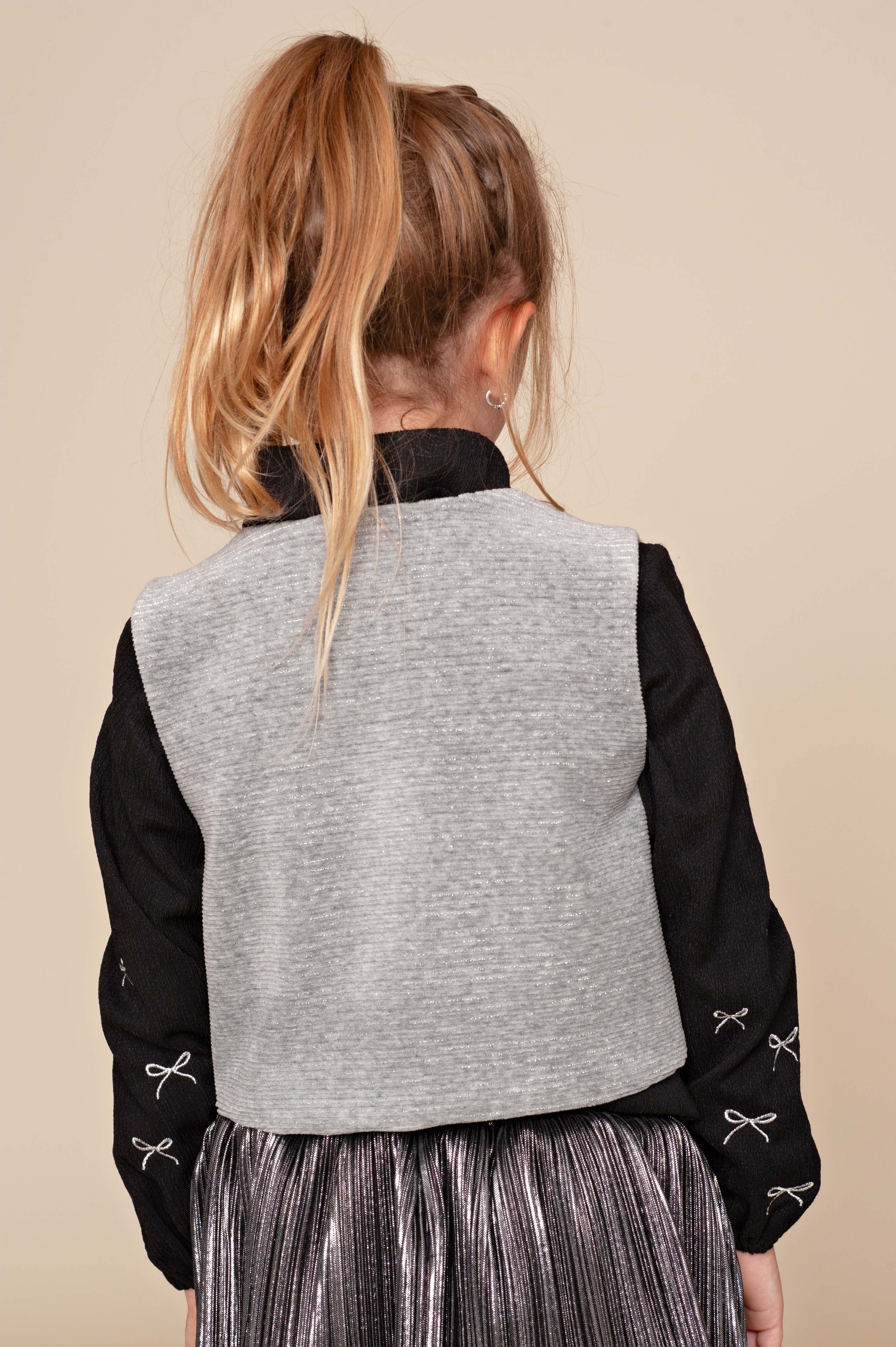Zilverkleurig gilet | Silver