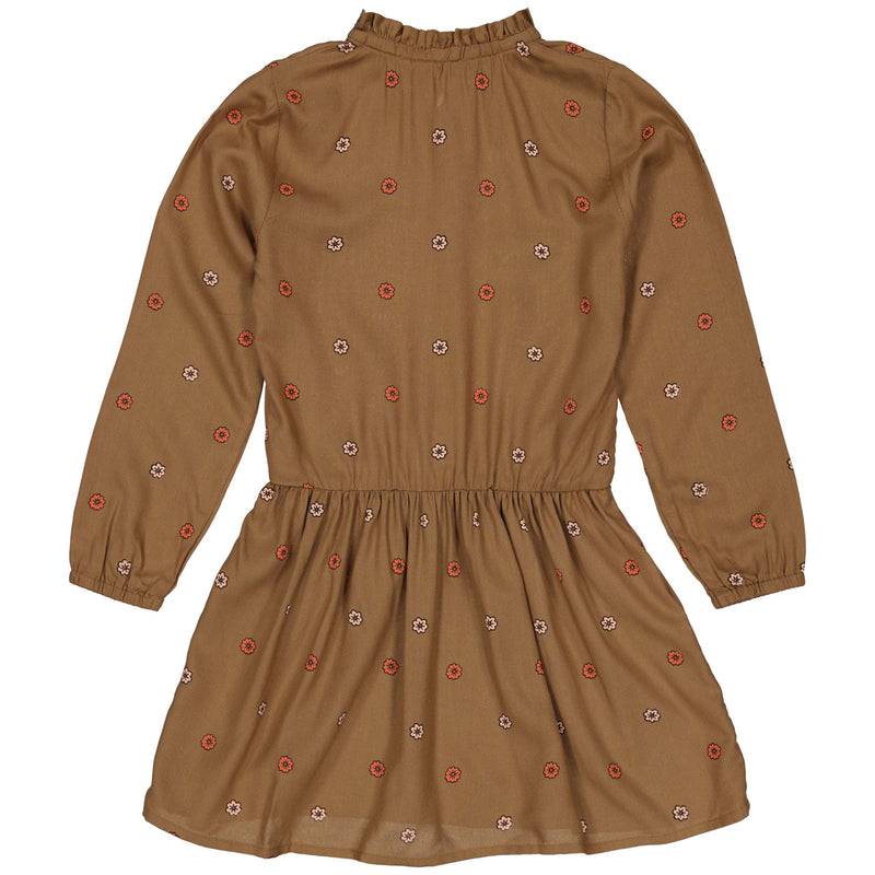 DRESS | AOP Brown Flower