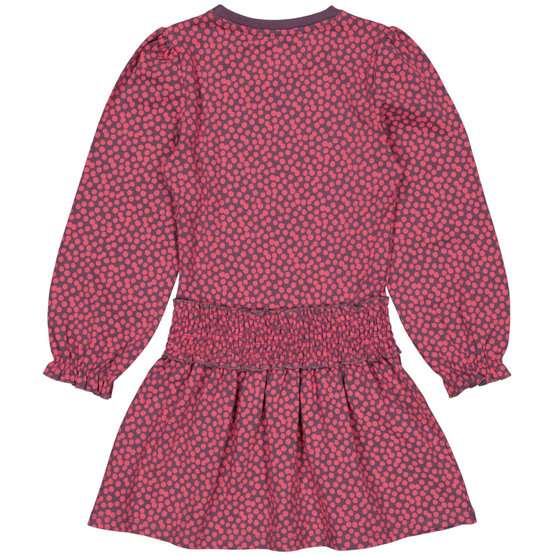 DRESS | AOP Hot pink dot