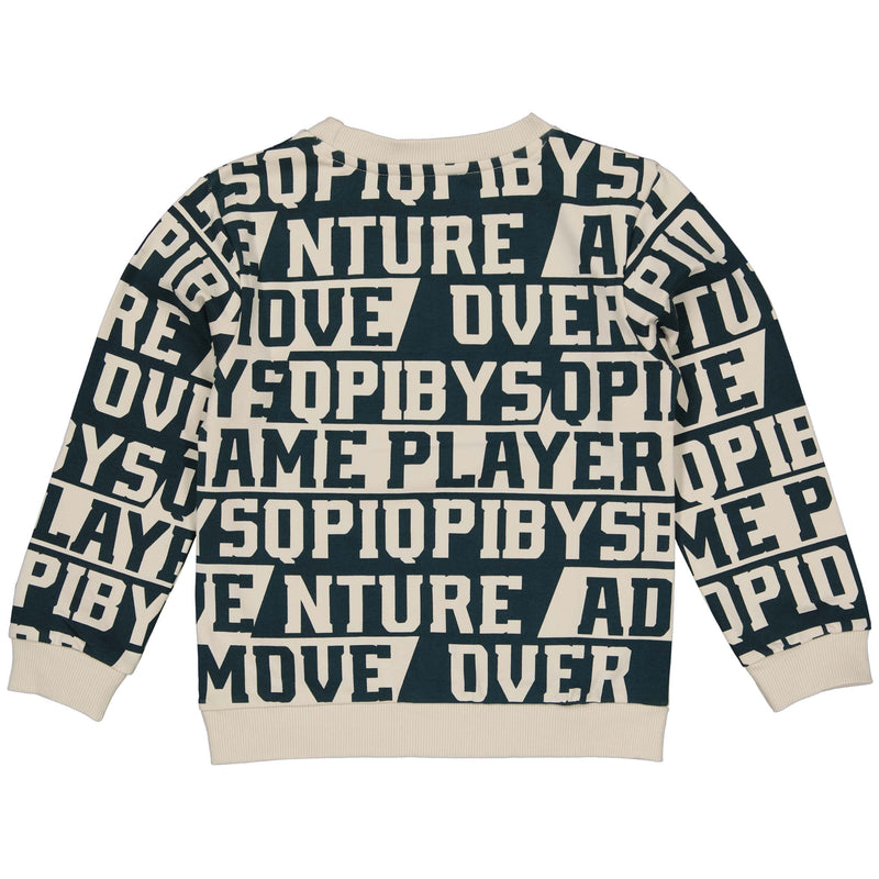 SWEATERS | AOP Bottle green text