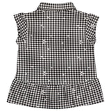 BLOUSE | Yarn dye black check