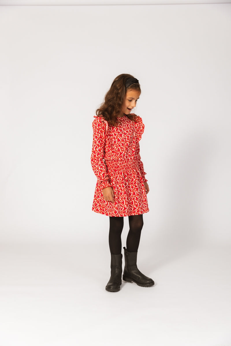 DRESS | AOP Red Hearts