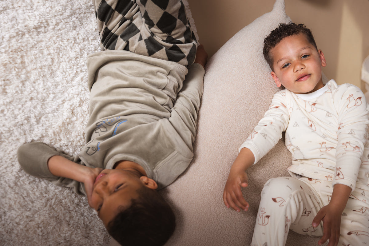 Pyjama gebroken wit met vossenprint | AOP Brown Animal