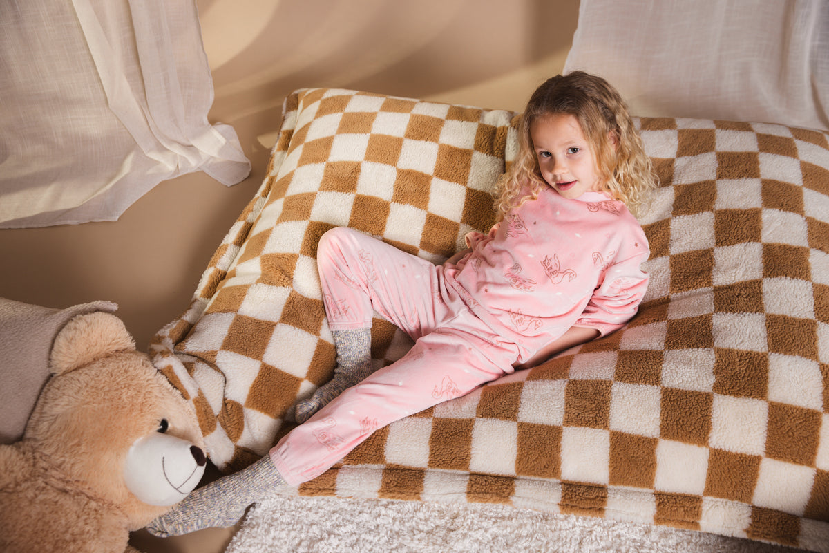 Pyjama roze met zwanenprint | AOP Pink Animal