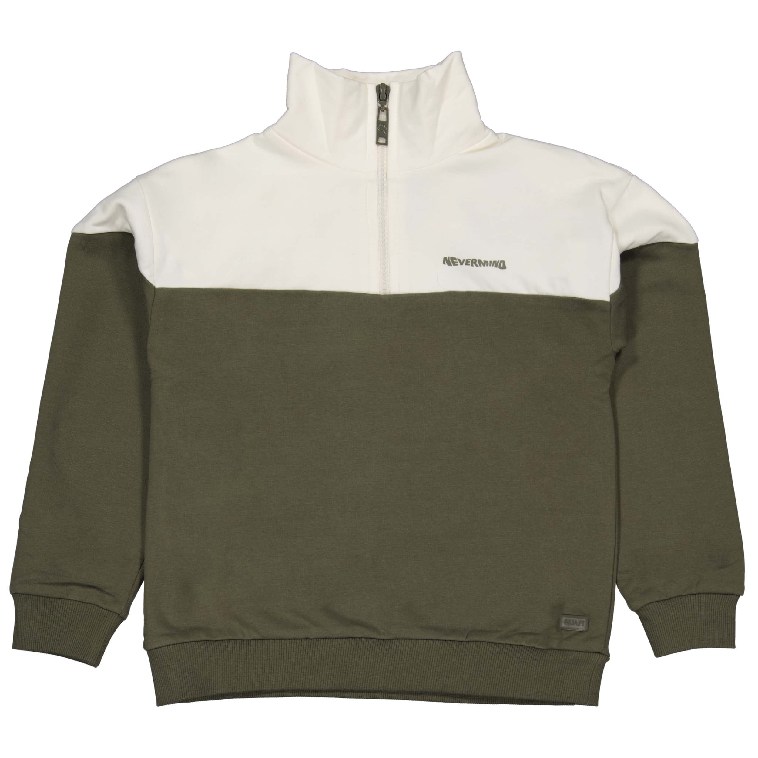 Sweater wit/groen | Ivory White