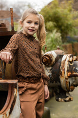 BLOUSE | AOP Brown Dot