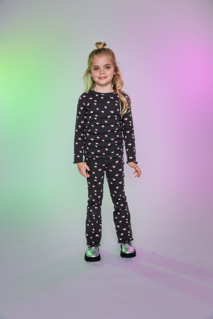 Flairbroek zwart | AOP Black Animal Pants