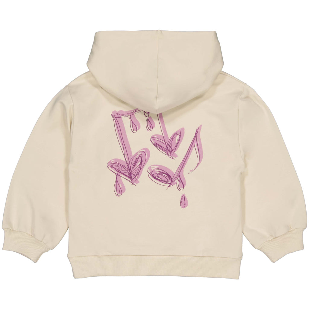 Hooded sweater wit | White Marble Sweater